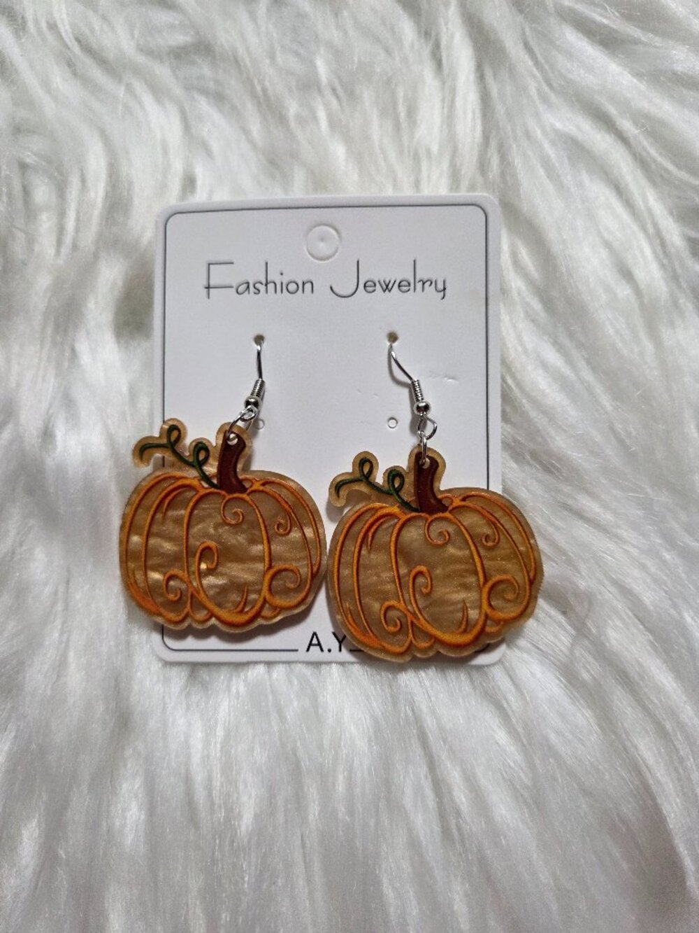 Pumpkin Design Earrings
